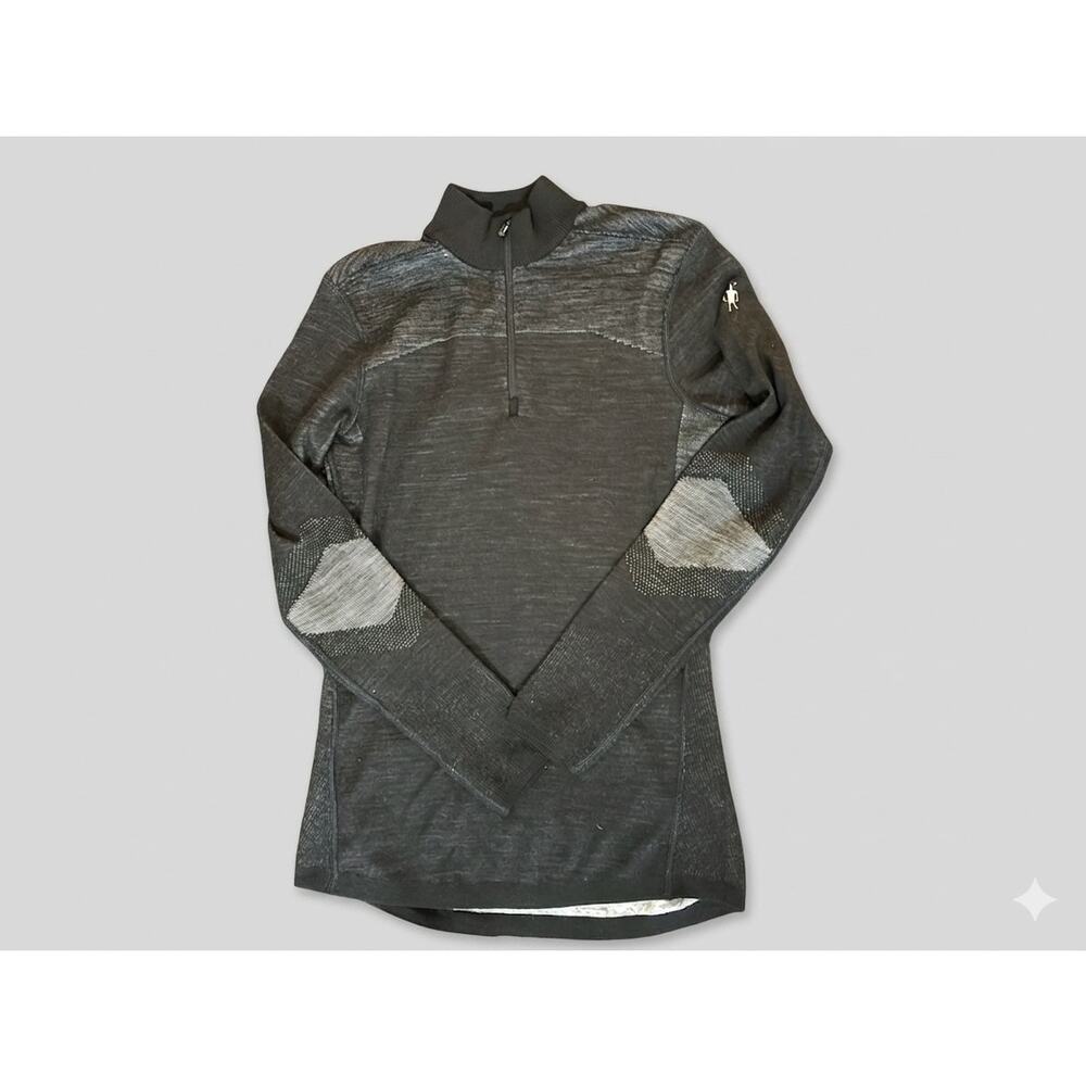 SMARTWOOL Intraknit Thermal Merino 1/4 Zip Performance Base Layer Small Men’s